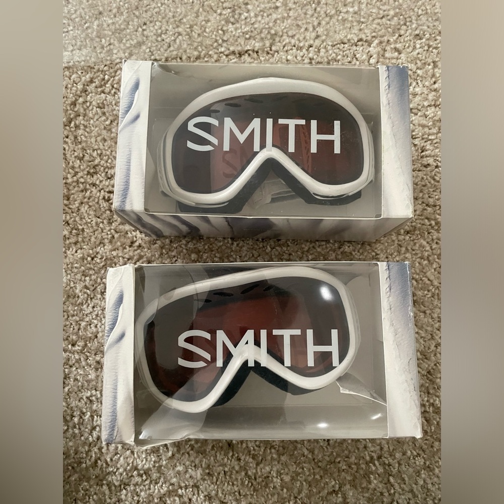 White Smith ski goggles x2 adults